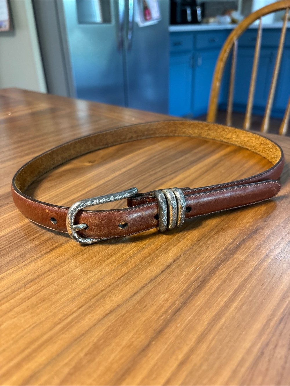 Vintage 1995 Brighton E-8n Leather Belt (M 43607) 3 ft.long